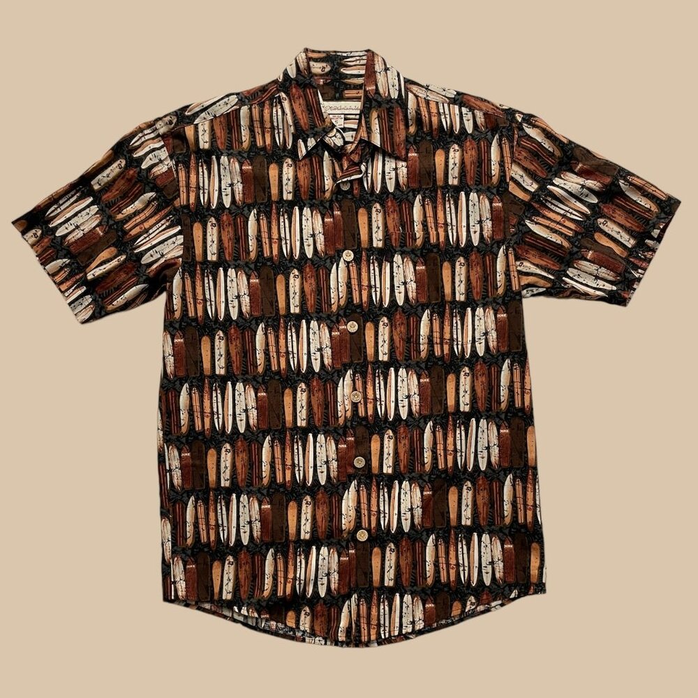 Duke Kahanamoku Hawaiian/Aloha Shirt~ Surf Boards ~ Men's SMALL